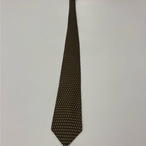Perry Ellis Brown and Gold Men's Silk Tie